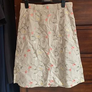 ORVIS - Floral Embroidered Midi Skirt